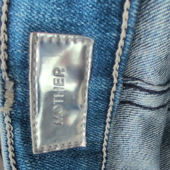 MOTHER The Stunner Ankle Fray Graffiti Jeans Size 29 - Picture 4 of 8